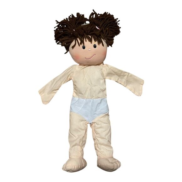 Pawsenclaws & Co Teenees Plush Girl Rag Doll 18” Brown Hair UNSTUFFED NWOT - Picture 1 of 6